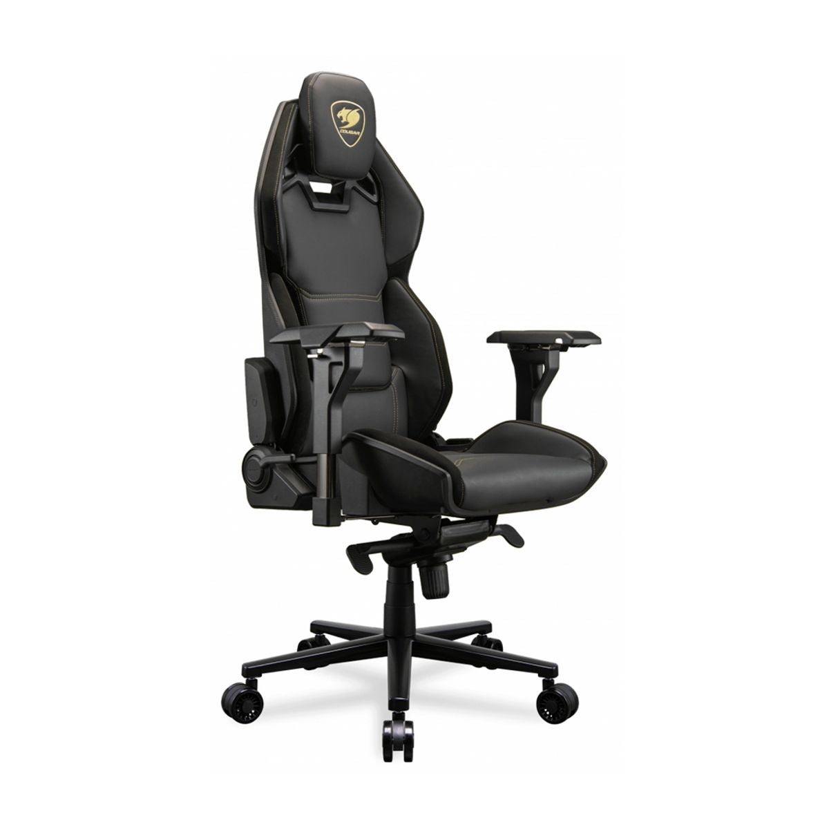 SILLA COUGAR HOTROD ROYAL BLACK CUERO SINTETICO 136KG