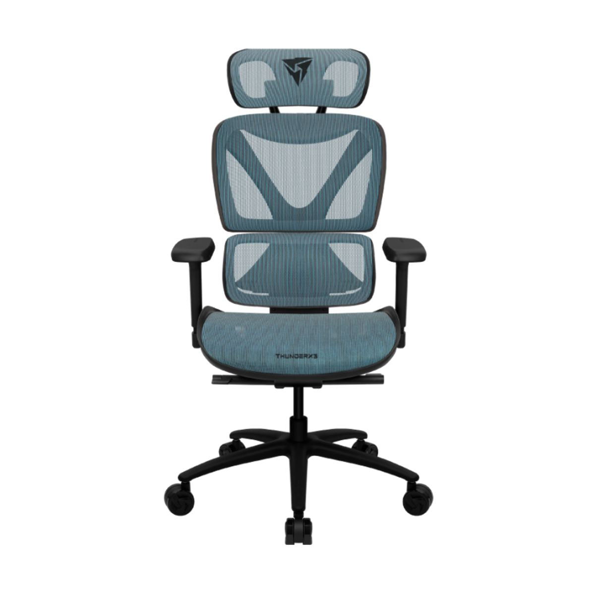 SILLA THUNDER X3 XTC CHROMA MALLA TRANSPIRABLE, CUERO PU 150KG BLACK / BLUE