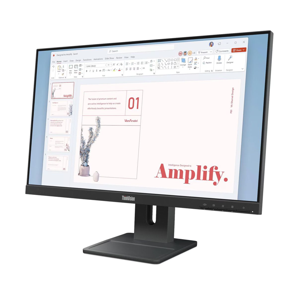 Monitor Lenovo Thinkvision E24-40 - 23.8 pulgadas, 1920x1080, 527x296, 5 mm, 3 anos de garantia