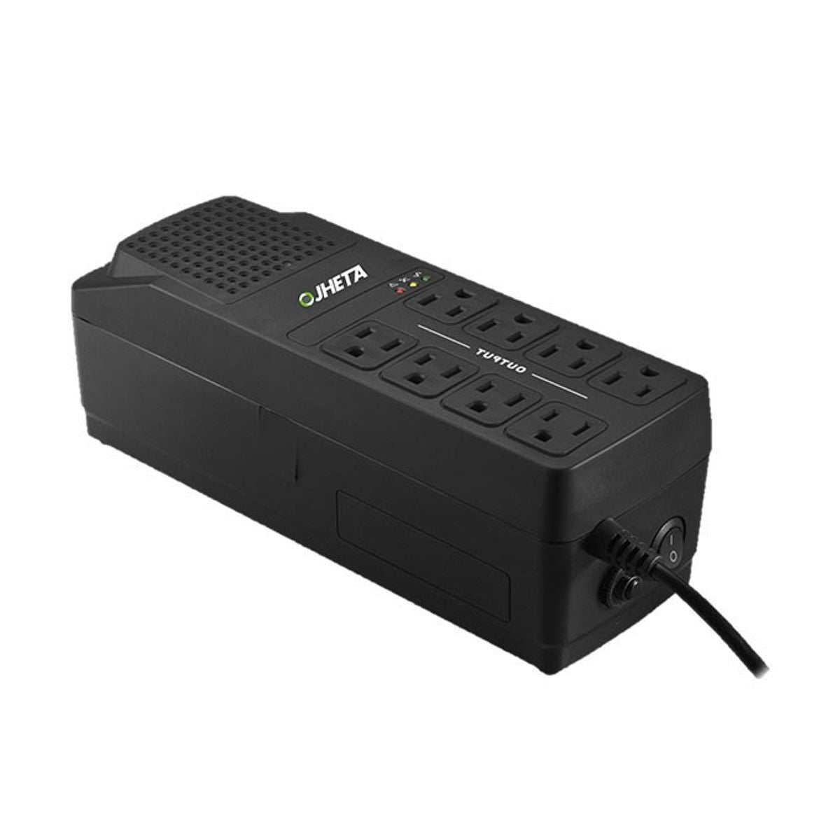 REGULADOR DE VOLTAJE JHETA (822122-01) AVR 1200,1200VA,600W,8 CONTACTOS ,USB