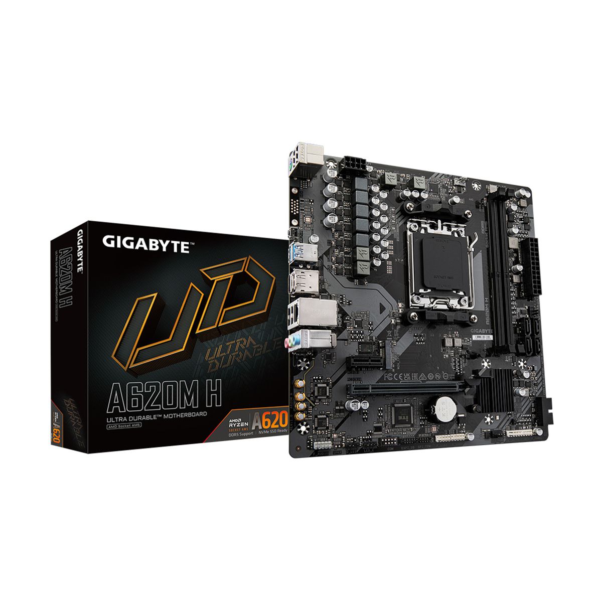 MOTHERBOARD GIGABYTE (A620M H) SOCKET AM5, 2*DDR5 6400MHZ, HDMI, DP,MICRO ATX