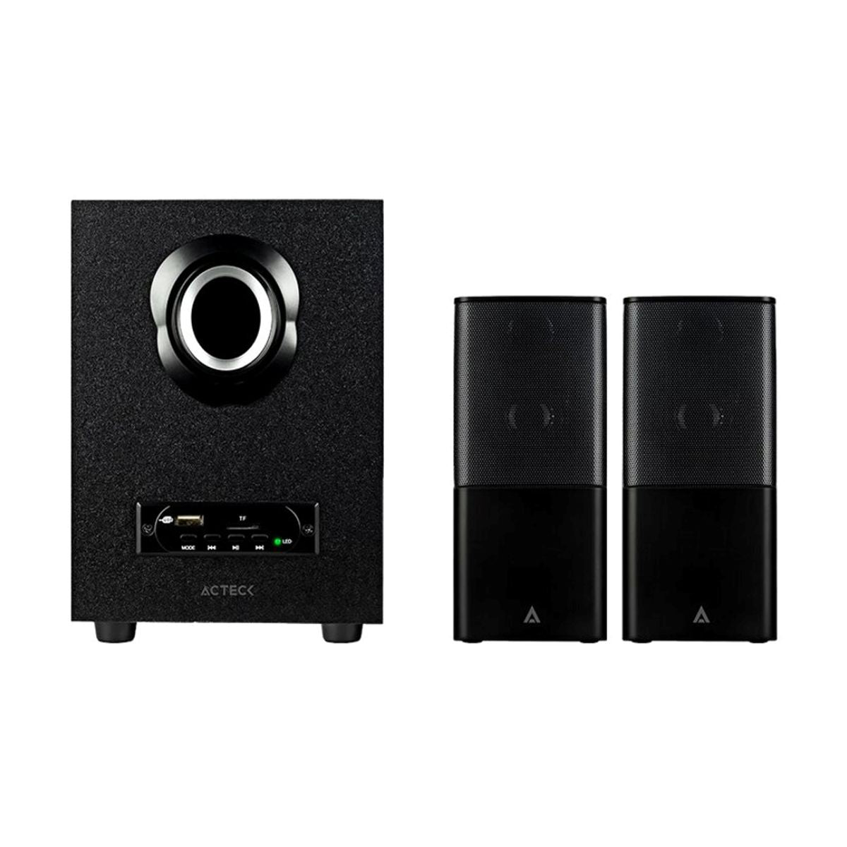 BOCINAS 2.1 ACTECK (AC-922067) S60,11 W RMS,BLUETOOTH,USB,LECTOR DE MEMORIA,USB,MICRO SD,NEGRO