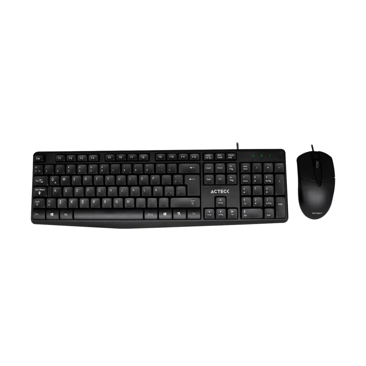 KIT TECLADO Y MOUSE ALAMBRICO ACTECK (AC-928984) MK210,USB,105 TECLAS,CABLE 1.5 MTS,NEGRO