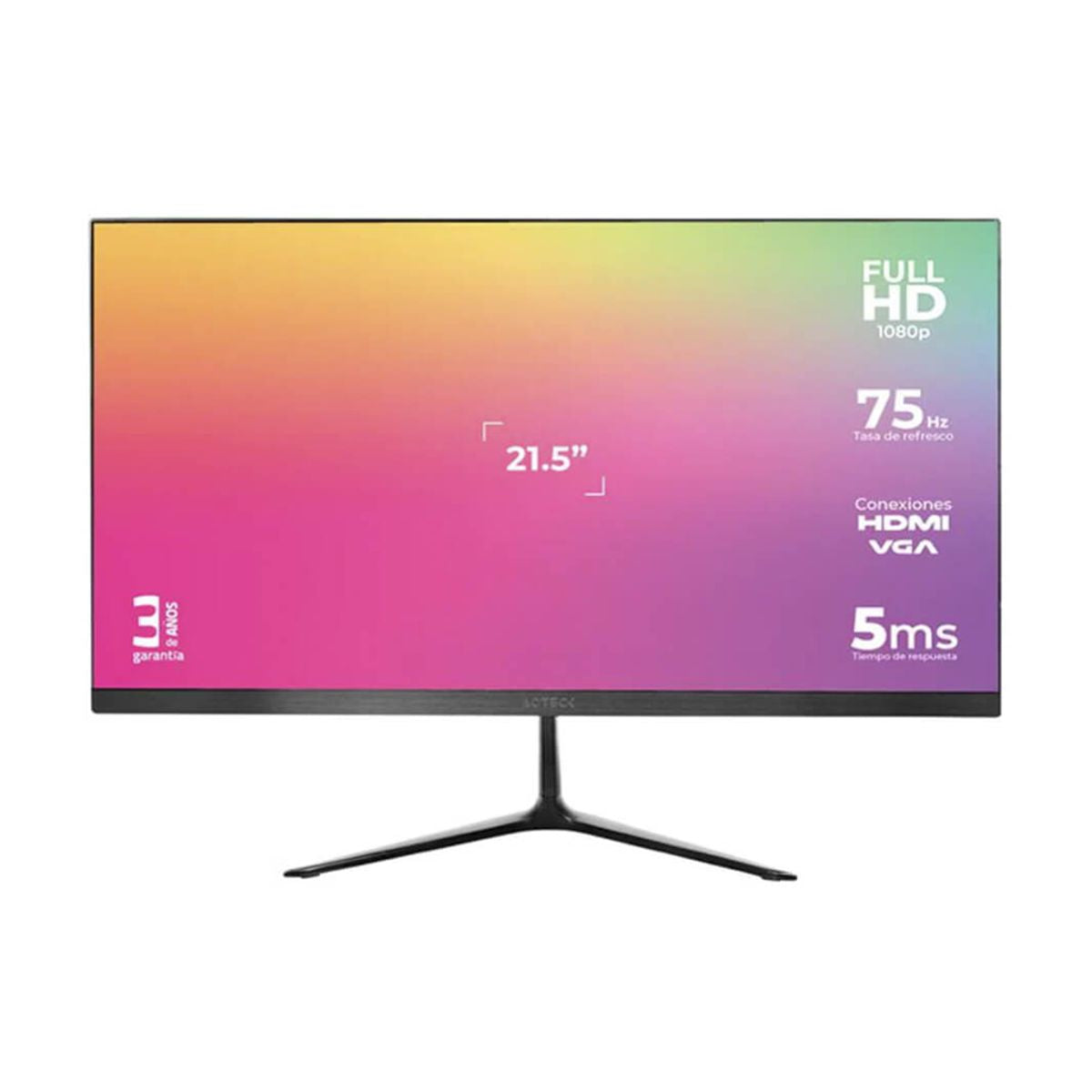 Monitor ACTECK Captive Vivid SP215 - 21.5 pulgadas, 250 cd / m2, 1920 x 1080 Pixeles, 5-8 ms, Negro