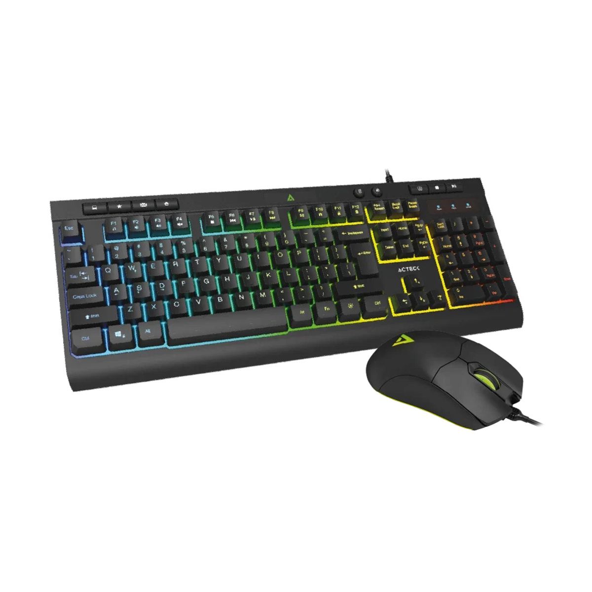 KIT TECLADO Y MOUSE ALAMBRICO ACTECK (AC-936750) CREATOR AUREAN PRO MK477G,8000 DPI,105 TECLAS,NEGRO