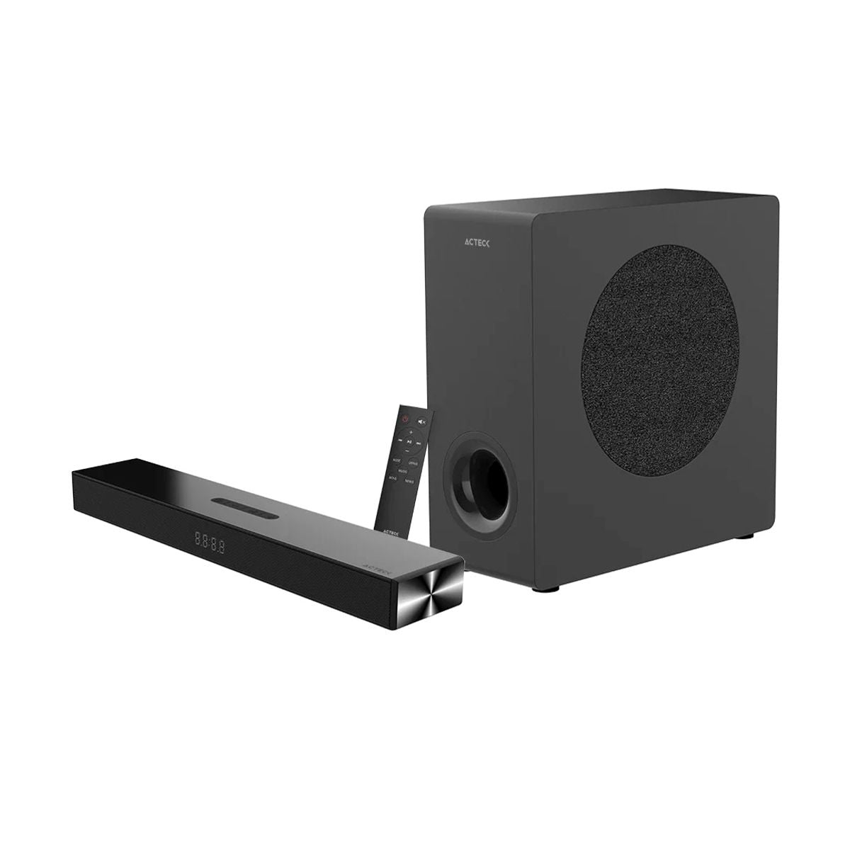 Sistema De Soundbar 2.1 Dynamic Thin BS600 Advanced Series - Control Remoto incluido, Color Negro. AC-940801