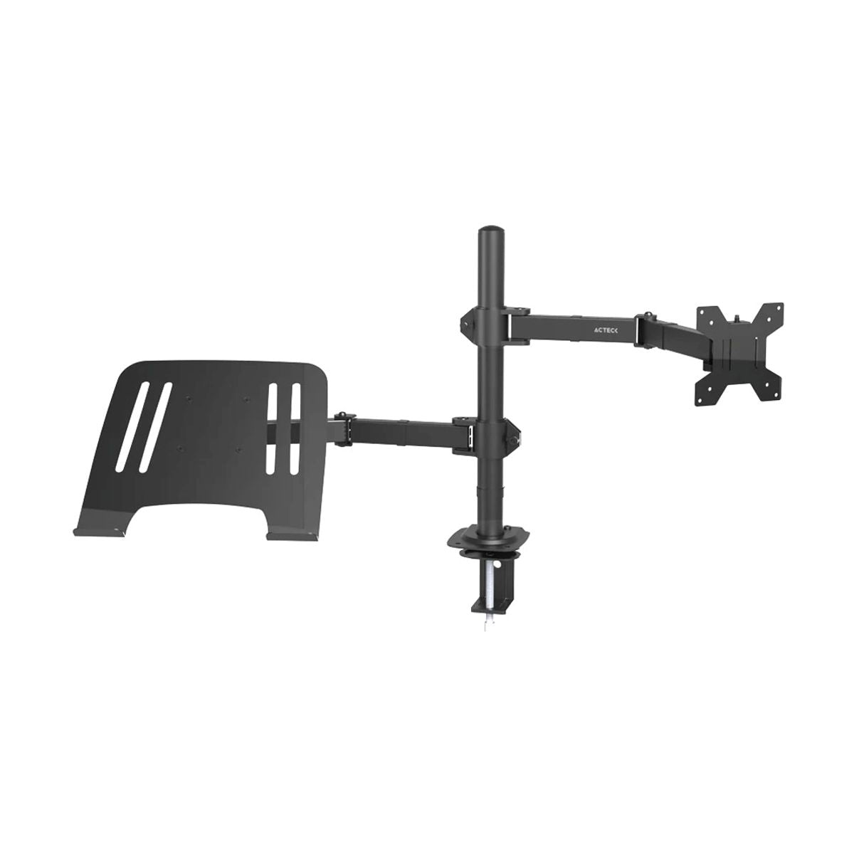 Soporte Doble Para Monitor/Laptop ENFORCE ZONE SM525 ACTECK Soporte Doble Articulado para Monitor/Laptop con Altura Ajustable con C-Clamp -