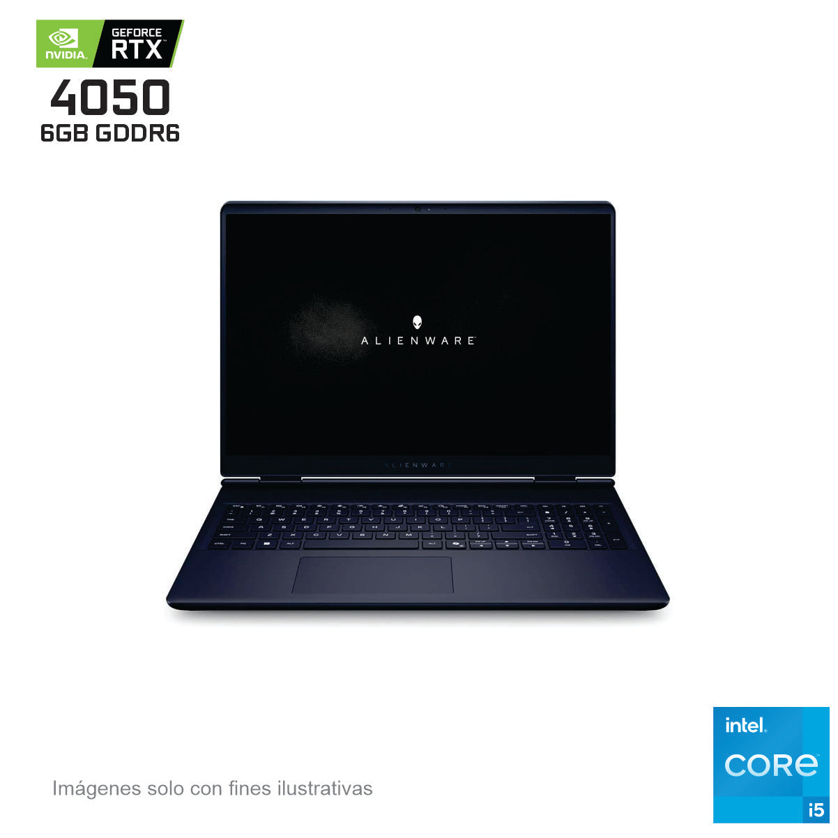 NB DELL AC16250_I5RPLR165124050WHS_1Y. Intel Core 5 - 16GB, Pantalla 16 Pulgadas, 512GB, GeForce RTX 6 GB GDDR6. W11 Home, Garantia 1 Year. Color Black.