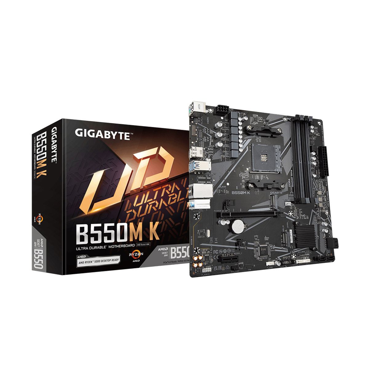 MOTHERBOARD GIGABYTE (B550M K) SOCKET AM4, 4*DDR4 4733 MHZ, HDMI, DP, MICRO ATX