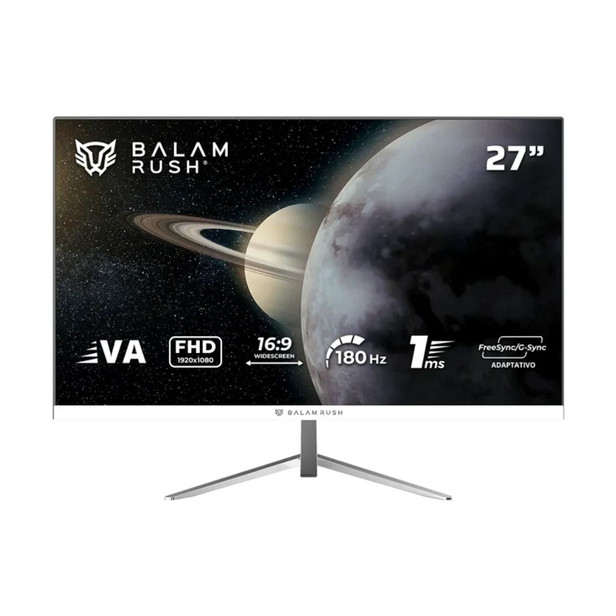 Monitor Gaming plano 27 Pulgadas 180hz: TITAN MTG27Y Balam Rush FreeSync/G-Sync Adaptativo -