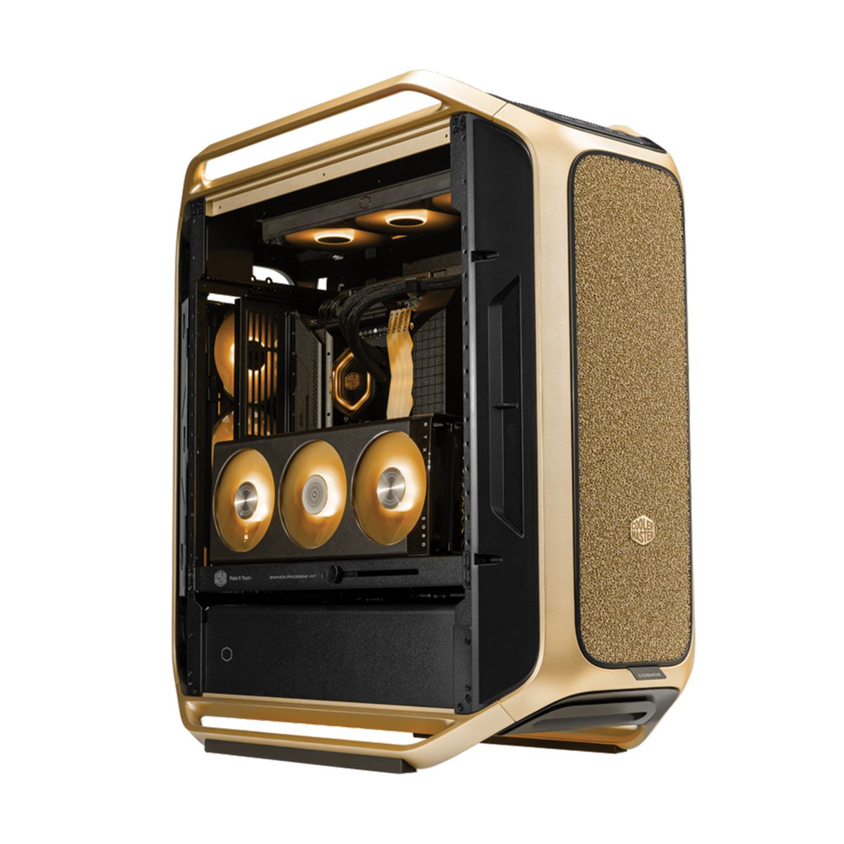 GABINETE COOLER MASTER (C700-GGNN-S00) COSMOS ALPHA GOLD,ATX-EATX,FULLTOWER,VIDRIOTEMP,S/FUENTE