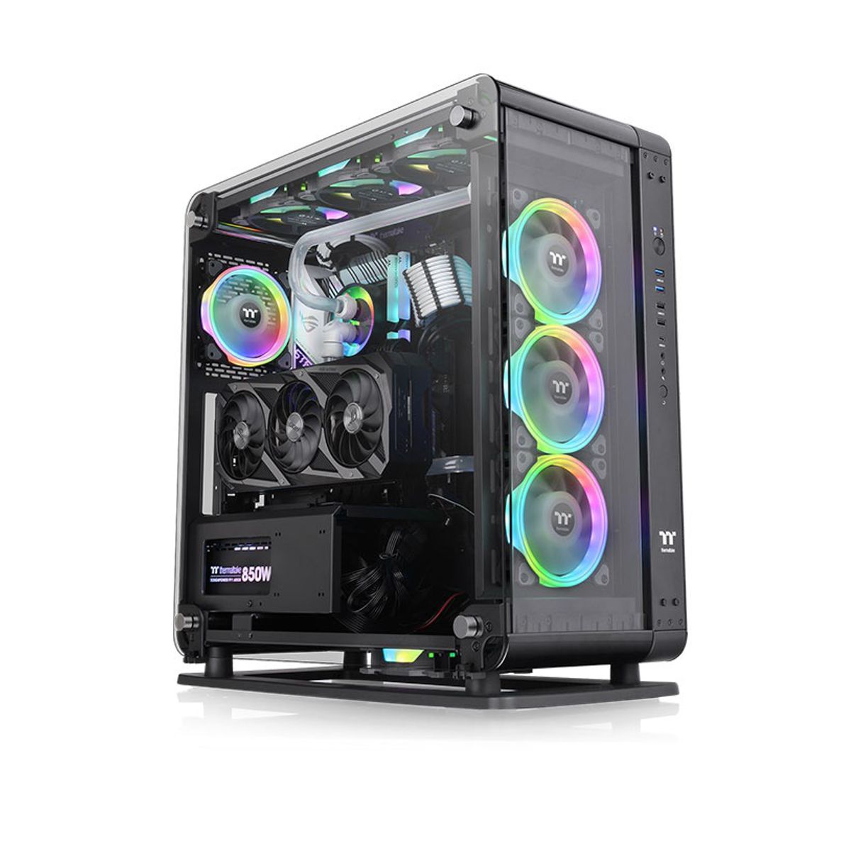 Gabinete Thermaltake Core P6 TG Negro Semi Torre - ATX/Mini-ITX/Micro-ATX, USB 2.0/3.0, sin Fuente, sin Ventiladores Instalados