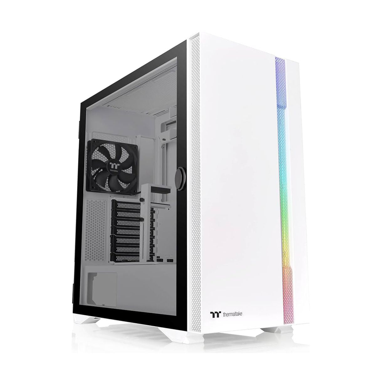 Gabinete Thermaltake H700 TG Snow Mid Tower - ATX/Micro-ATX/Mini-ITX/EATX, USB 2.0/3.0, sin Fuente, 2 Ventiladores LED Instalados