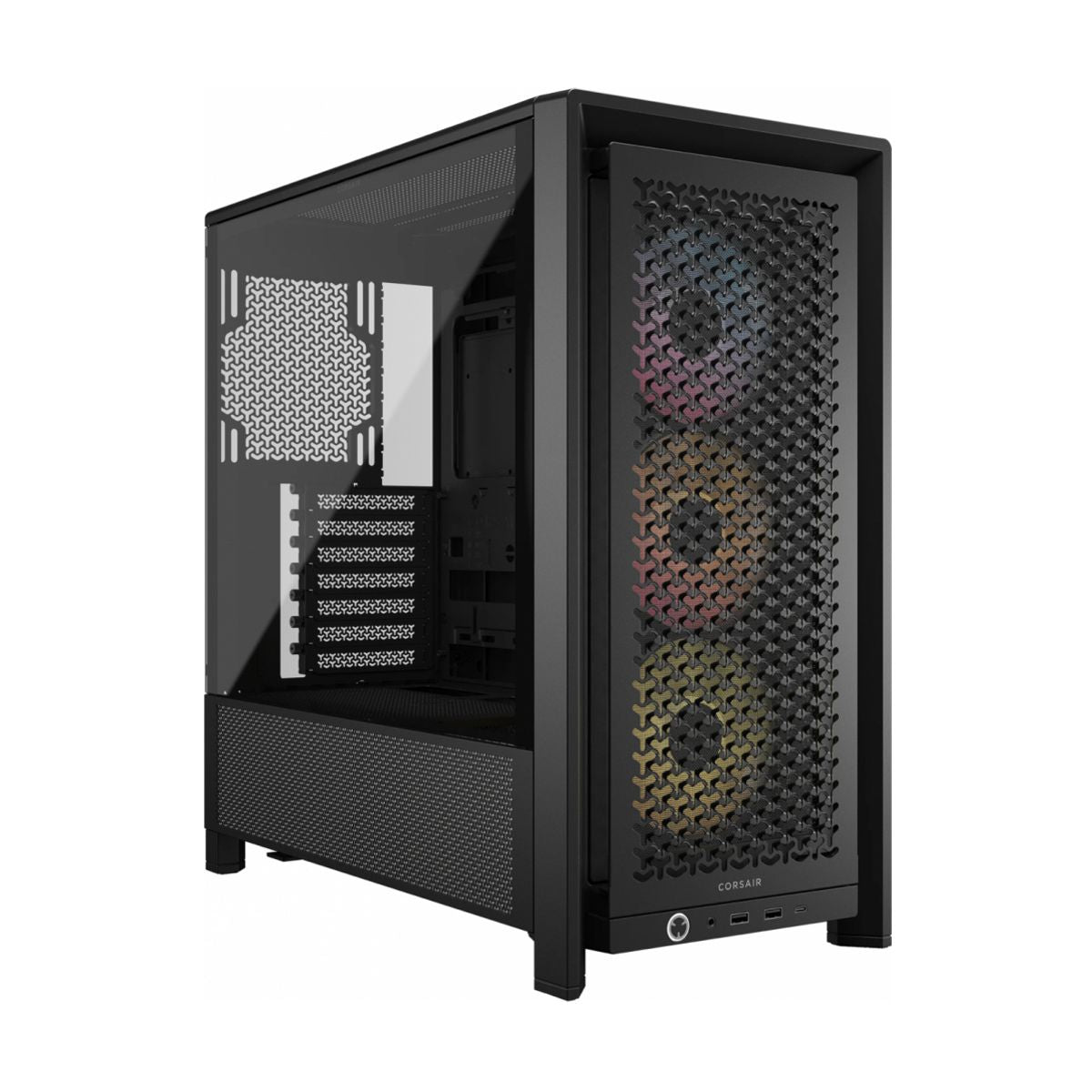GABINETE CORSAIR (CC-9011296-WW) 4000D FRAME RS ARGB NEGRO CRISTAL TEMPLADO MED-TORRE SIN FUENTE
