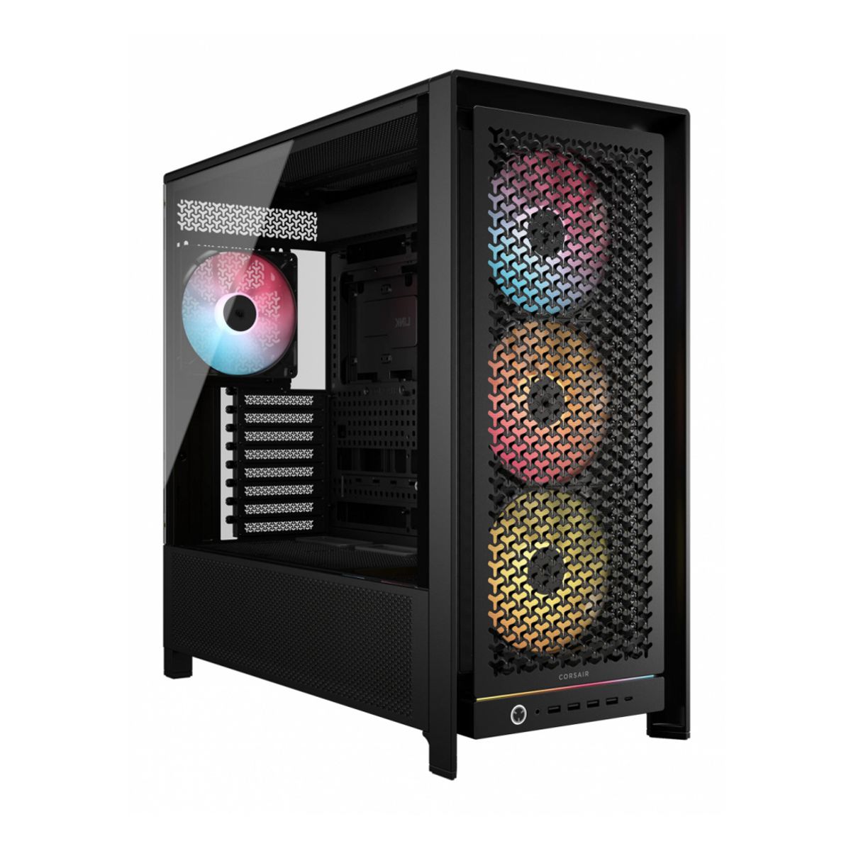 GABINETE CORSAIR (CC-9011309-WW) 5000D FRAME NEGRO ARGB CRISTAL TEMPLADO MED-TORRE SIN FUENTE