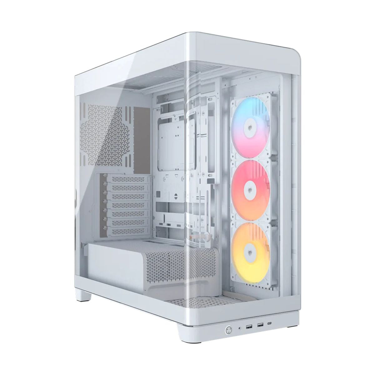GABINETE CORSAIR (CC-9011315-WW) 4500X FRAME,BLANCO CRISTAL TEMPLADO MED-TORRE SIN FUENTE