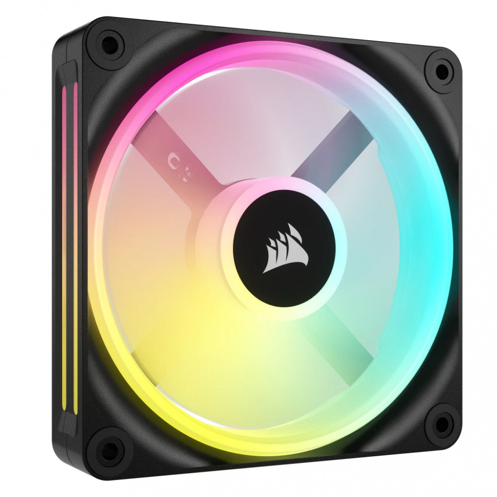 VENTILADOR GABINETE CORSAIR (CO-9051001-WW) ICUE LINK QX120 RGB,1 FAN,120MM,DOMO MAGNETICO,NEGRO