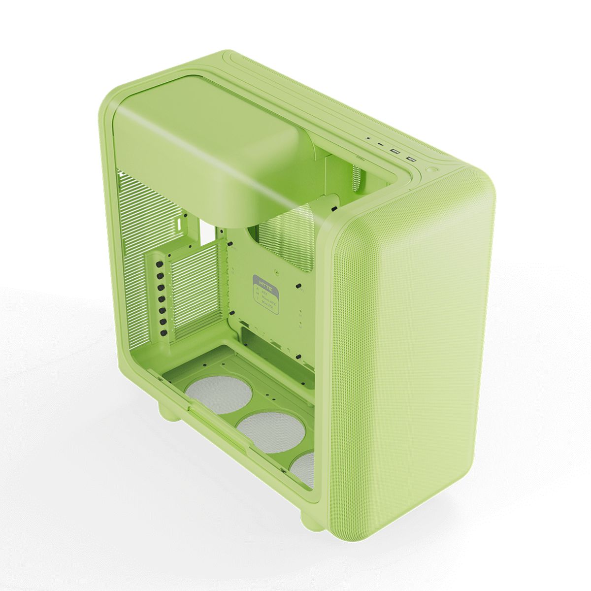 GABINETE HYTE (CS-HYTE-X50G-MM) X50,ATX,VIDRIO BISELADO CURVO PANEL LATERAL,MATCHA-OLIVO,S/FUENTE