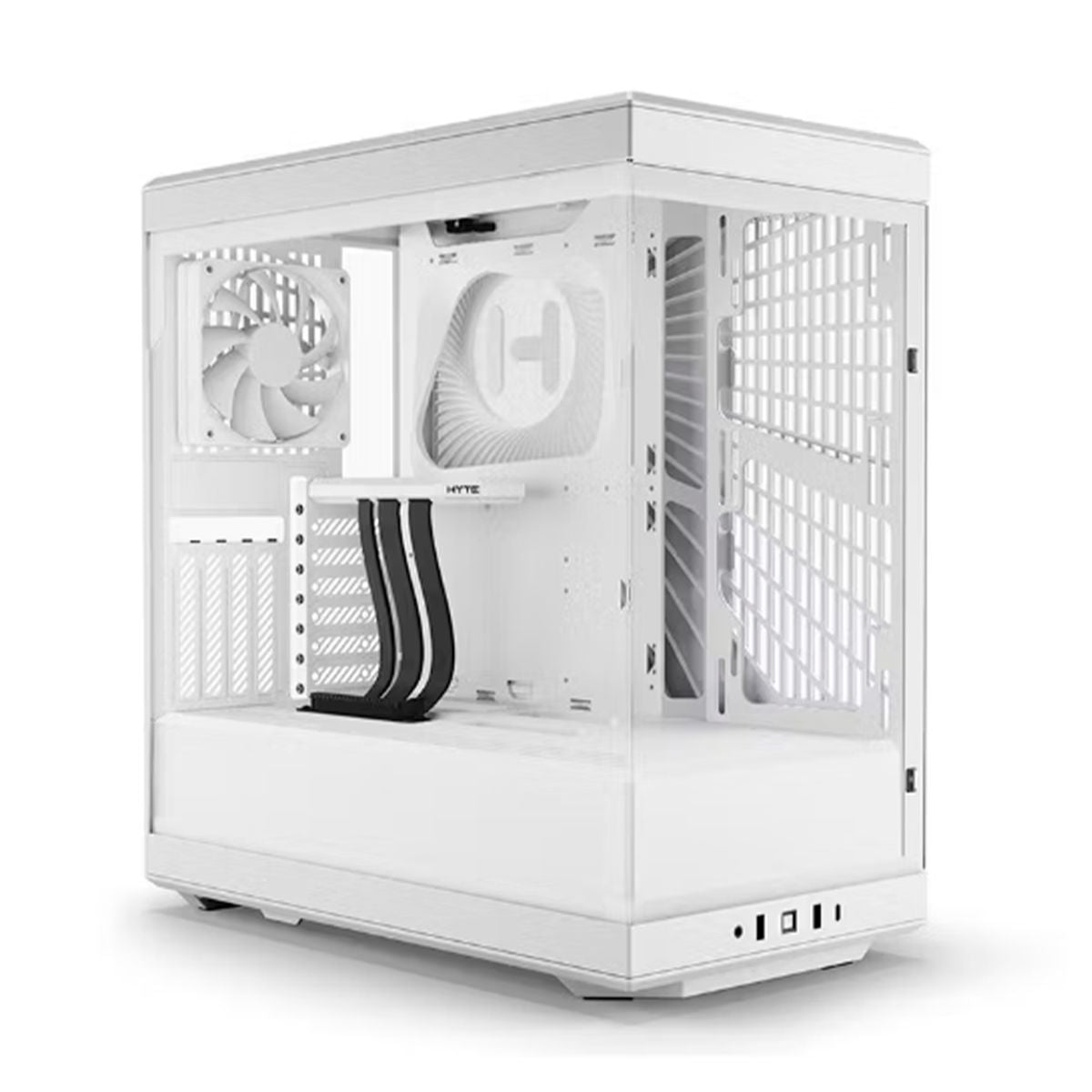 GABINETE HYTE (CS-HYTE-Y40-WW) Y40,SNOW,ATX,VIDRIO PANORAMICO,2FAN,CABLE RISER INCL,BLANCO,S/FUENTE