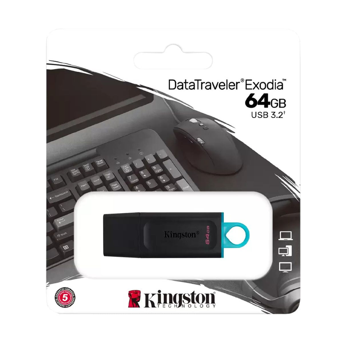MEMORIA USB KINGSTON DATATRAVELER EXODIA 64GB 3.2 GEN 1 -