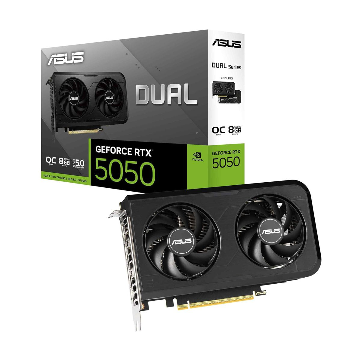 TARJETA DE VIDEO ASUS (DUAL-RTX5050-O8G) 8GB GDDR6, 128BIT, PCI-E 5.0, HDMI, 3*DP, DUAL FAN