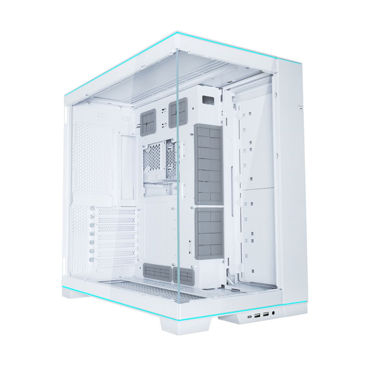 GABINETE LIAN LI O11 DINAMICO EVO RGB WHITE CRIST TEMP EATX