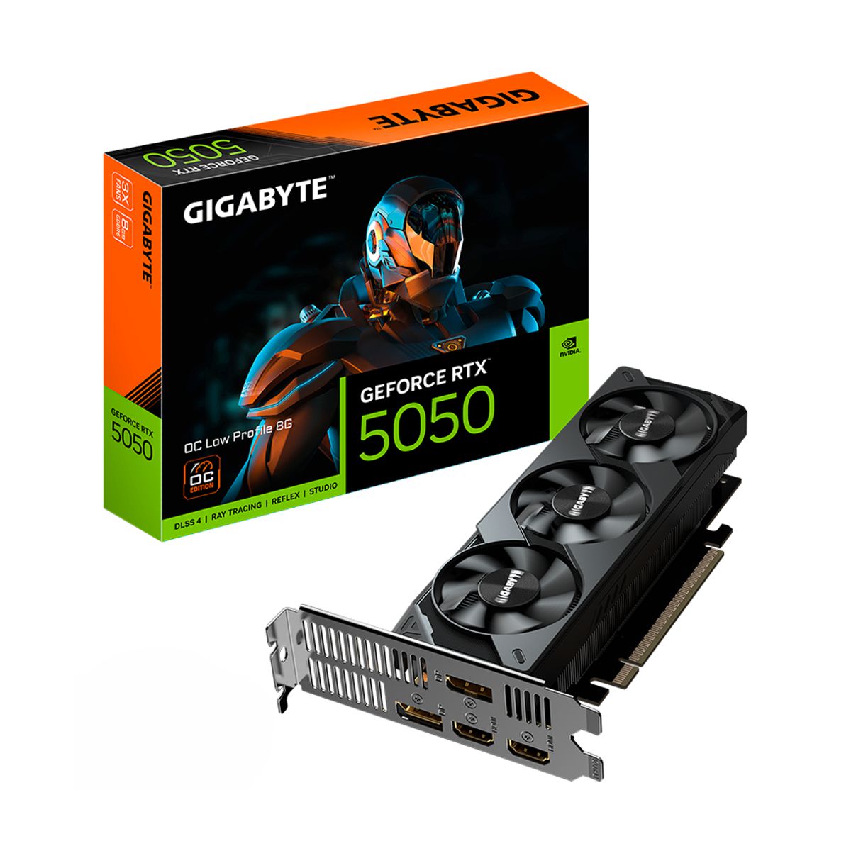 TARJETA DE VIDEO GIGABYTE (GV-N5050OC-8GL) RTX 5050, 8GB GDDR6,PCIE 5.0,2*HDMI,2*DP,3FAN