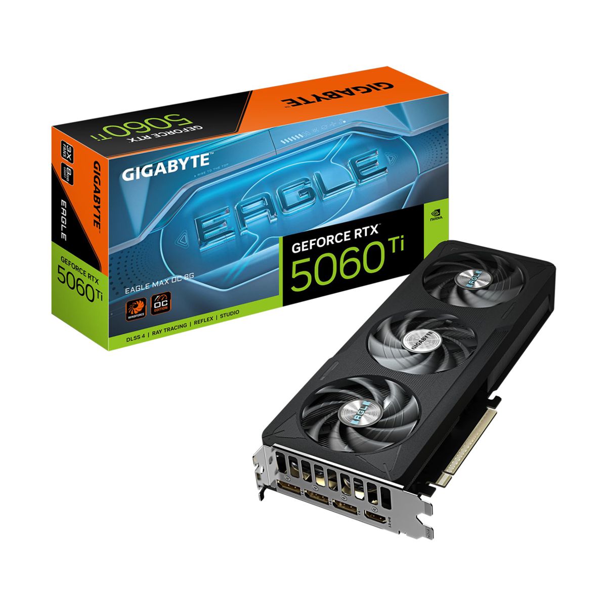 TARJETA DE VIDEO GIGABYTE (GV-N506TEAGLEMAX OC-8GD) RTX5060TI,8GB GDDR7,PCIE 5.0,HDMI,3*DP,3 FAN