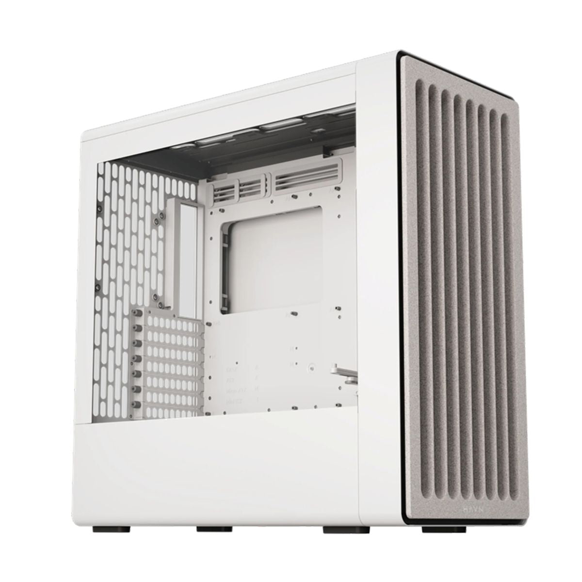 GABINETE HAVN (BF 360 WHITE) MEDIA TORRE, CRISTAL TEMPLADO, BLANCO