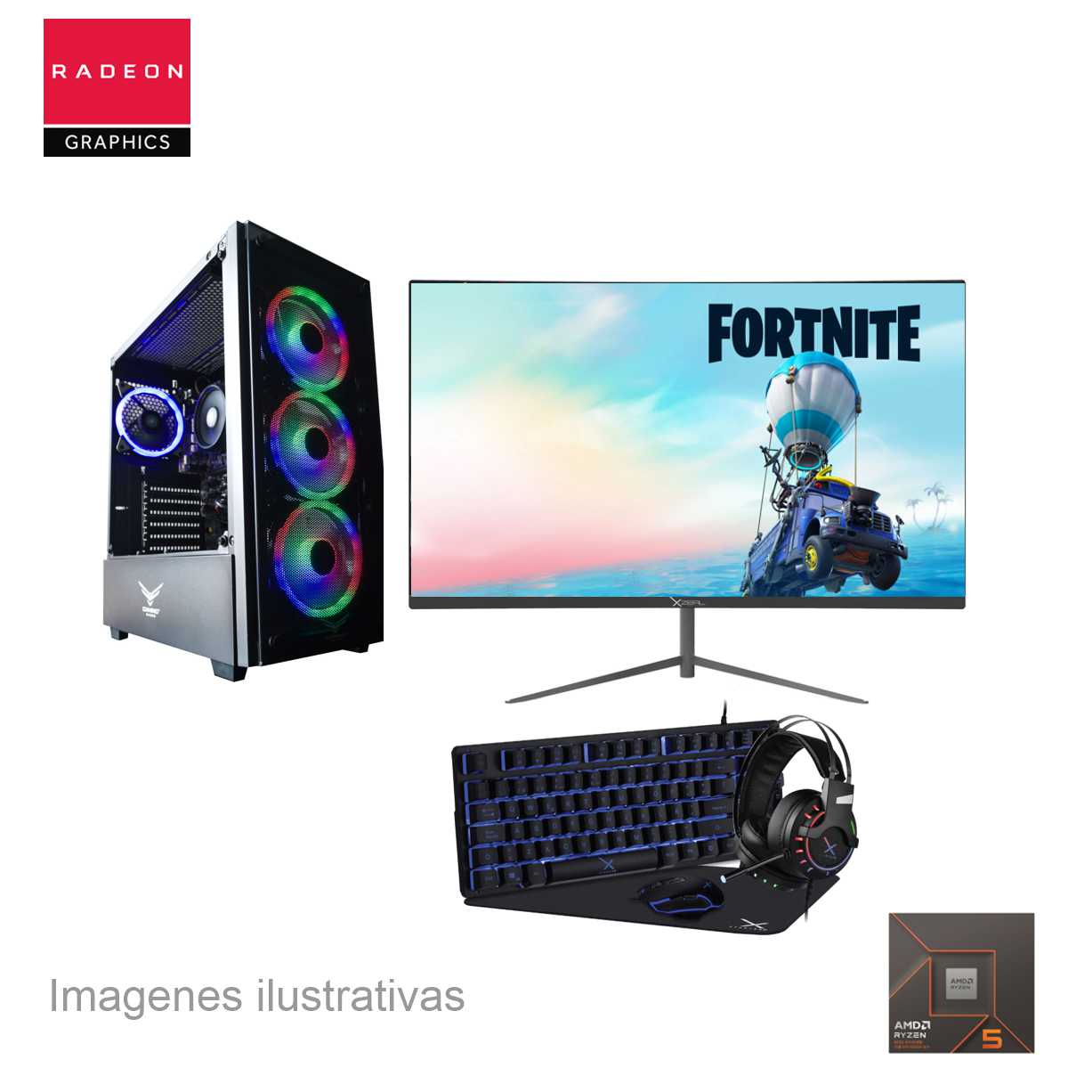 PC Gamer AMD Ryzen 5 8500G Memoria RAM de 16GB 1TB SSD 600W WIFI