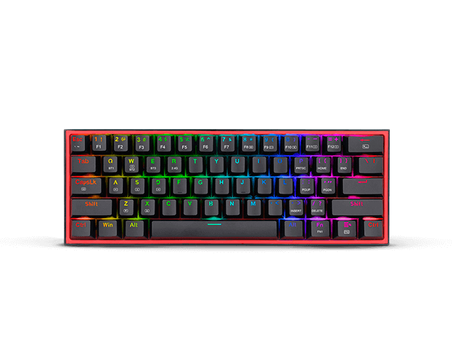 Teclado mecánico 60% Fizz Rainbow K617 - Pink/White