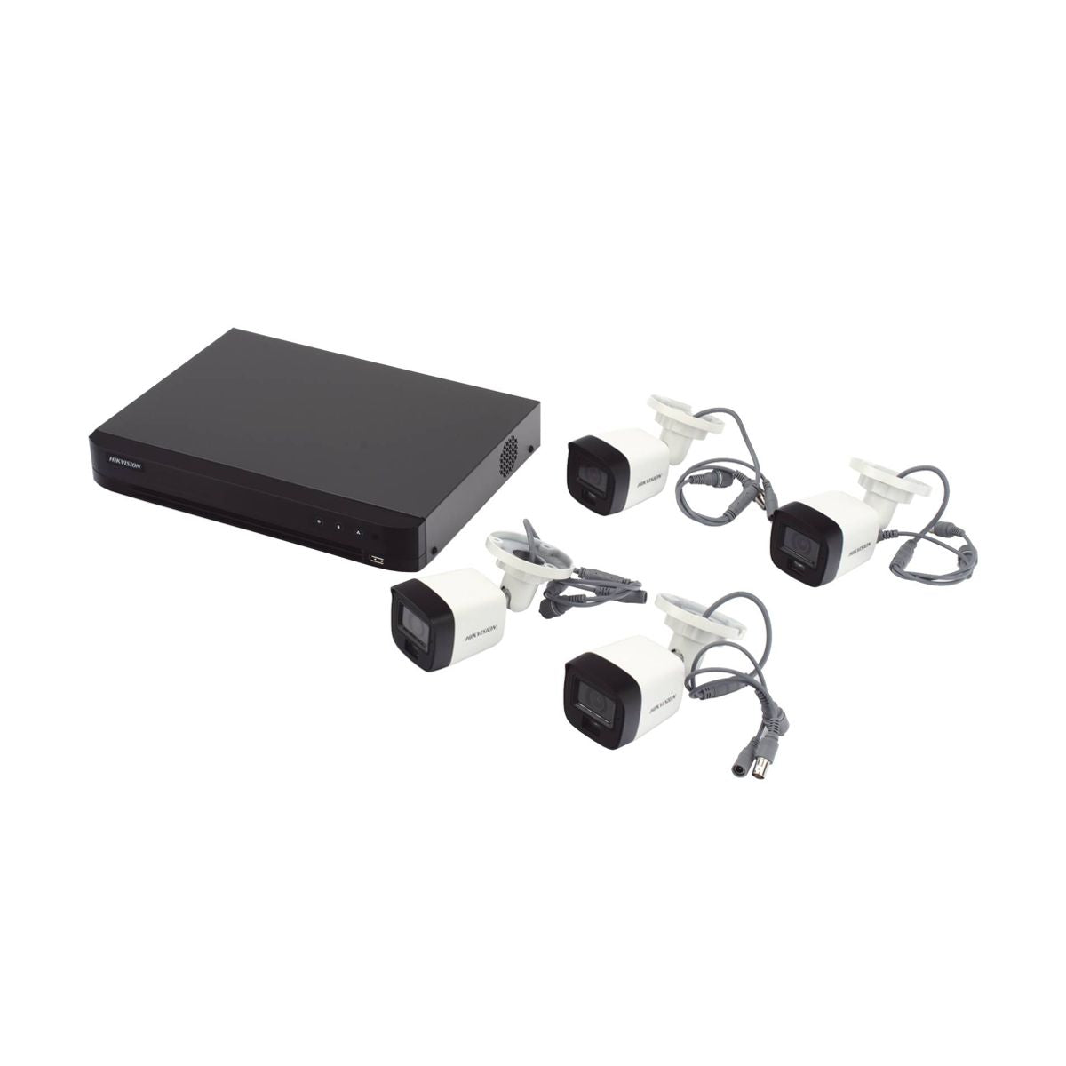 Kit TurboHD 3K (5 Megapixel) - DVR 4 Canales, 4 Camaras bala Dual Light, Microfono Integrado