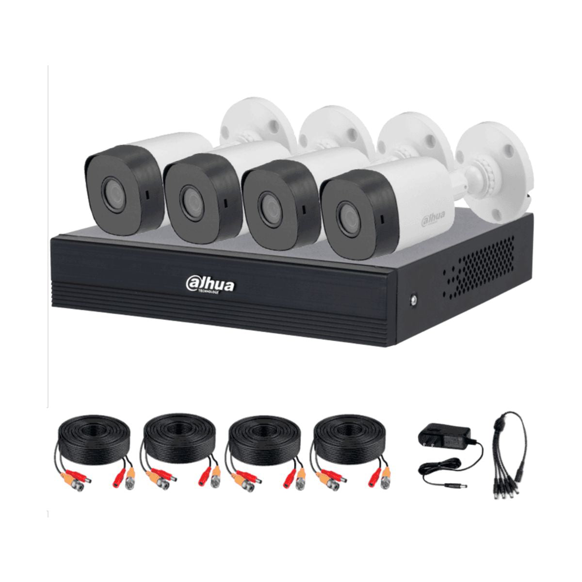 Kit de Videovigilancia DAHUA 4 canales KIT DE 4 CH 1MP KITXVR1B04-I/T/4-B1A11N -
