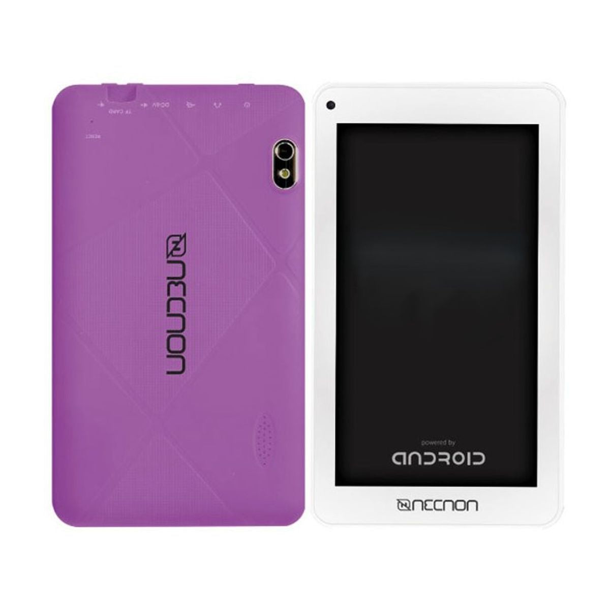 TABLET 7" NECNON (M002Q-2-MR) ANDROID 10,RAM 2/16GB,CAM 2/5MP,QUADCORE 1.8GHZ,FUNDA SILICON,MORADO