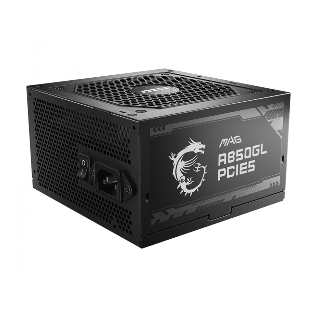 FUENTE DE PODER MSI (MAG A850GL PCIE5) 850W, PCI 5, FULL MODULAR, 80 PLUS GOLD, PFC ACTIVO, ATX 3.0
