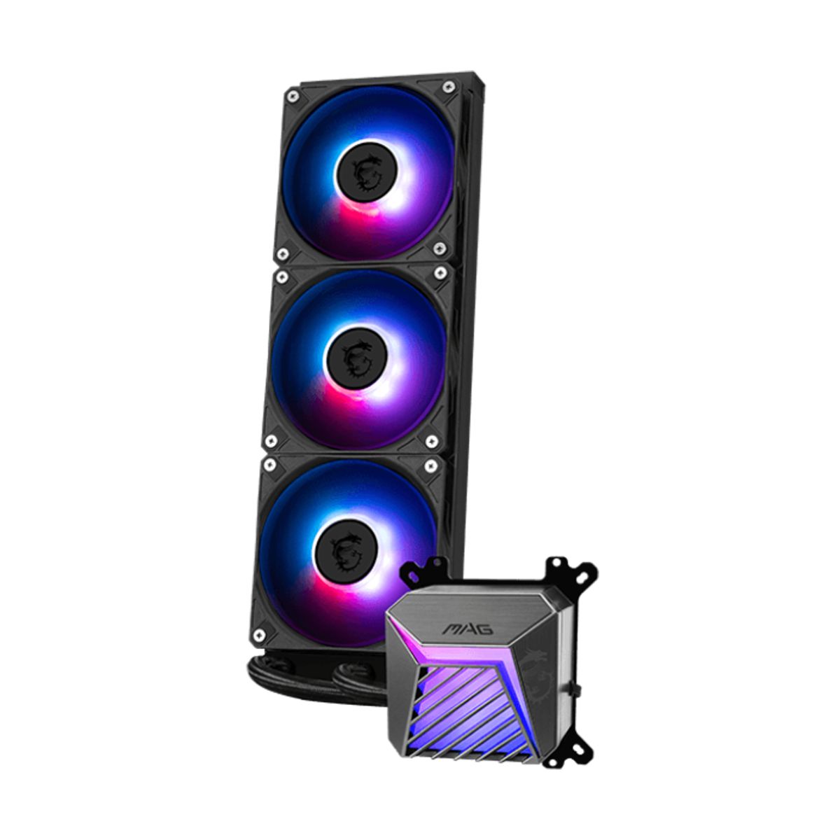 VENTILADOR P/CPU MSI (MAG CORELIQUID A15 360) ARGB,ENFRIAMIENTO LIQUIDO, 3 FAN, 360MM, NEGRO
