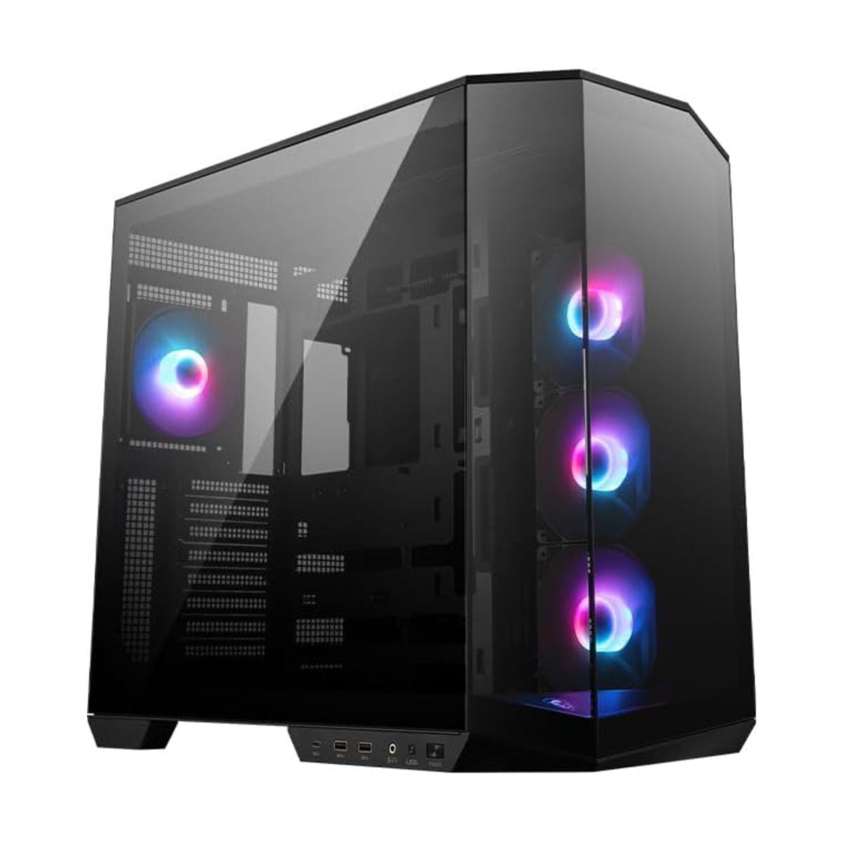 GABINETE MSI MAG PANO 100R PZ BLACK ATX CRISTAL TEMP 1X USB TIPOC 2 X USB TIPO A