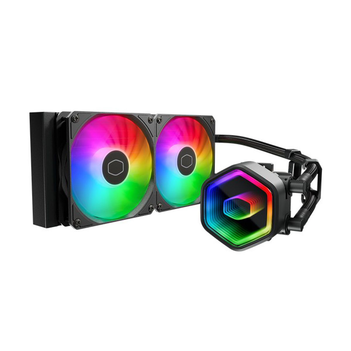 VENTILADOR P/CPU COOLER MASTER (MLW-D24M-A18PA-R1) MASTERLIQUID 240 CORE II ARGB,LGA1851/AM5,NEGRO