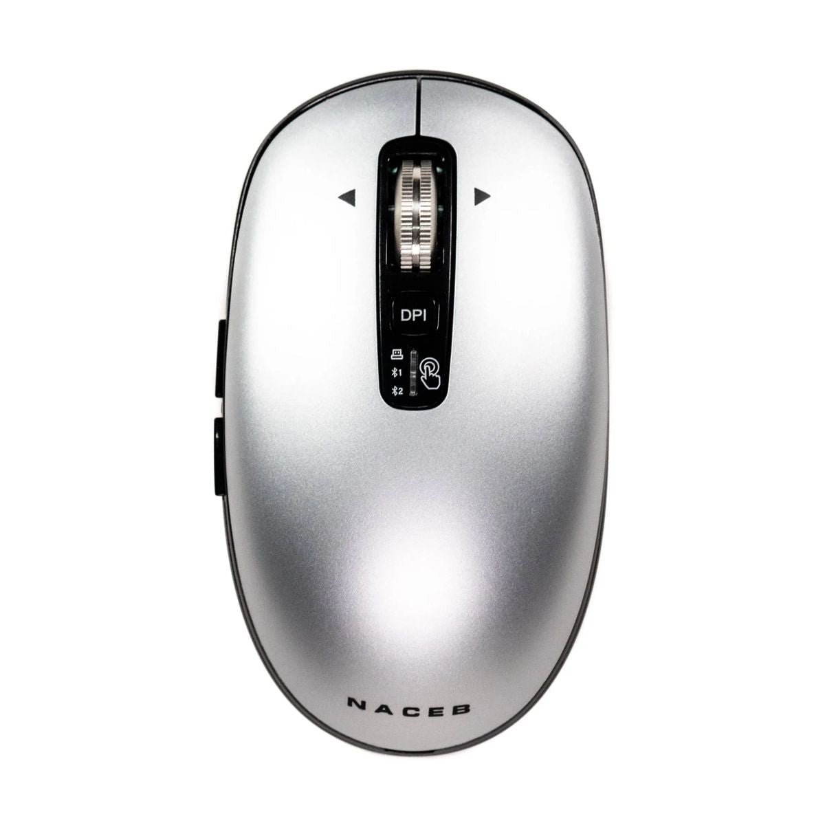 MOUSE INALAMBRICO NACEB (NA-0131G) SLIM GRIS, USB, BLUETOOTH, 3200DPI, SCROLL INFINITO/HORIZONTAL