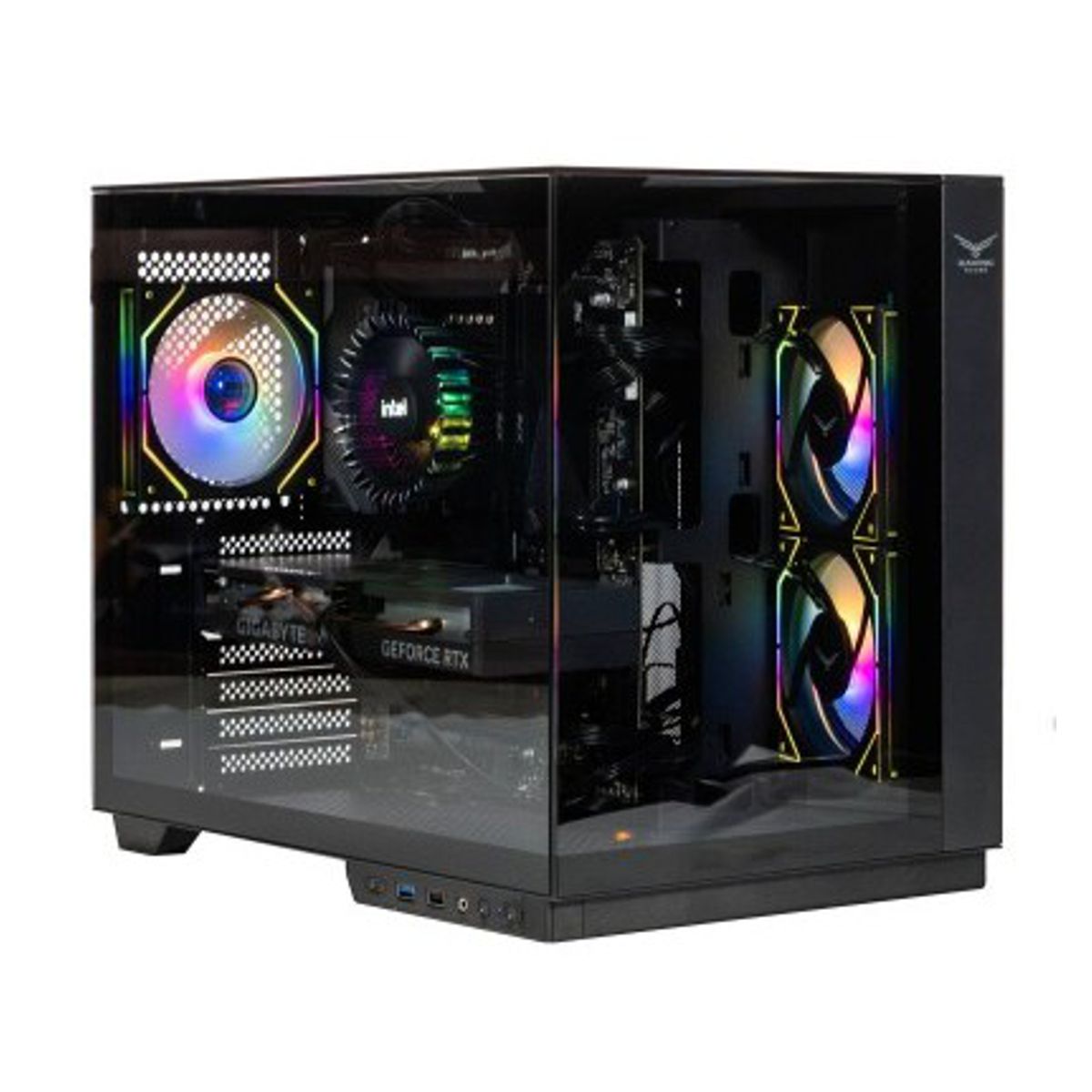 GABINETE NACEB (NA-0638) GAMER M-ATX, ITX, CRISTAL TEMPLADO, NEGRO