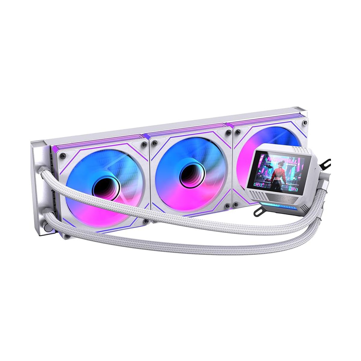 NACEB ENFRIAMIENTO LIQUIDO BOREAL 360MM PANTALLA LCD 2.8 PULGADAS ARGB BLANCO NA-0657B -