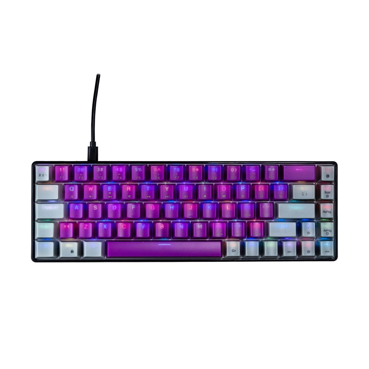 Teclado Mecanico Naceb 60 CON TECLAS INTERCAMBIABLES NA-0963M -
