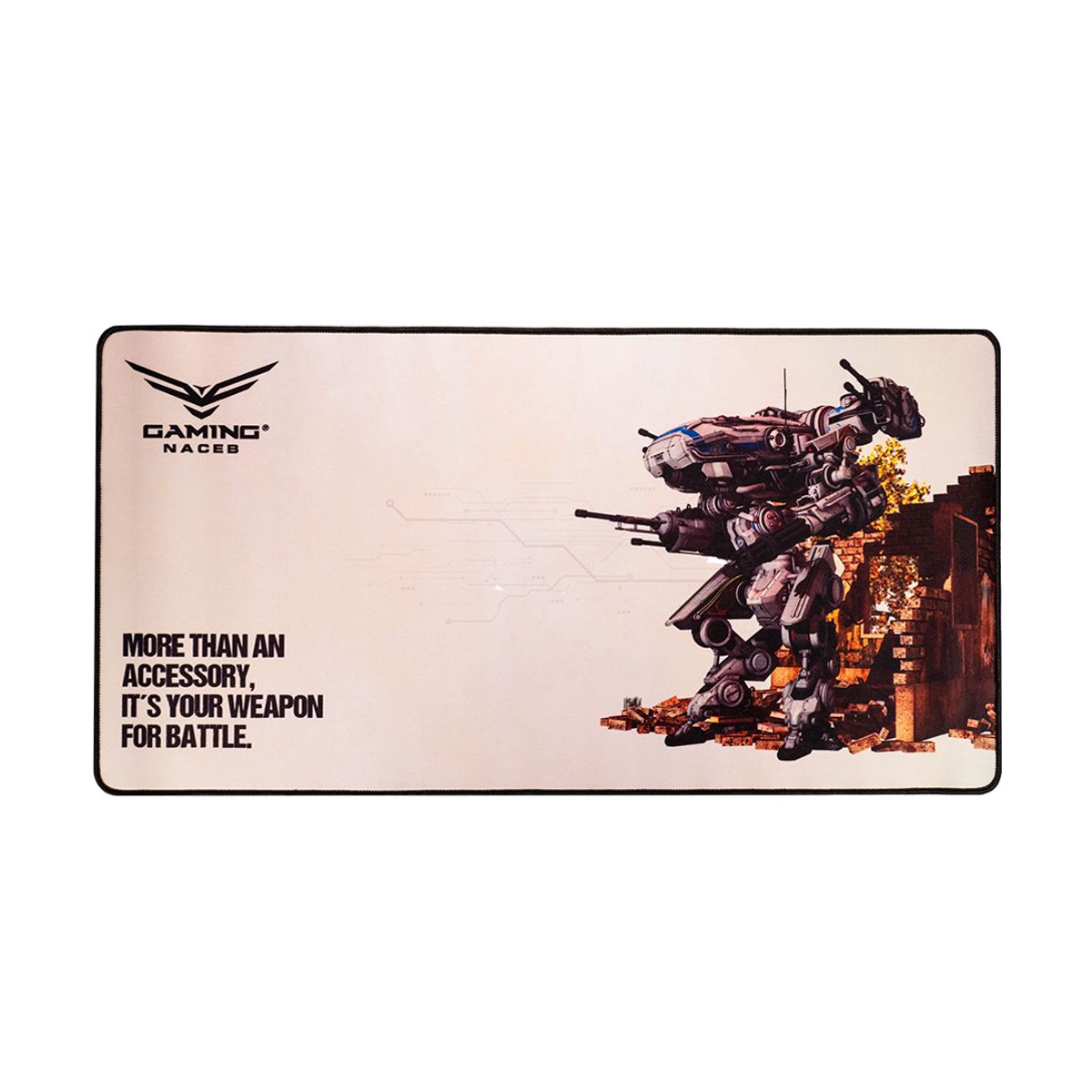 MOUSE PAD NACEB (NA-0978) BITBANE MICROFIBRA, BASE DE CAUCHO ANTIDESLIZANTE, M, 61*31CM