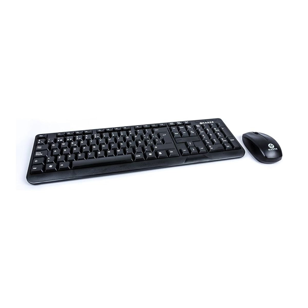 KIT 2 EN 1 NACEB (NA-426) TECLADO Y MOUSE, INALAMBRICOS RF, 1600 DPI, RESISTENTE AL AGUA, NEGRO