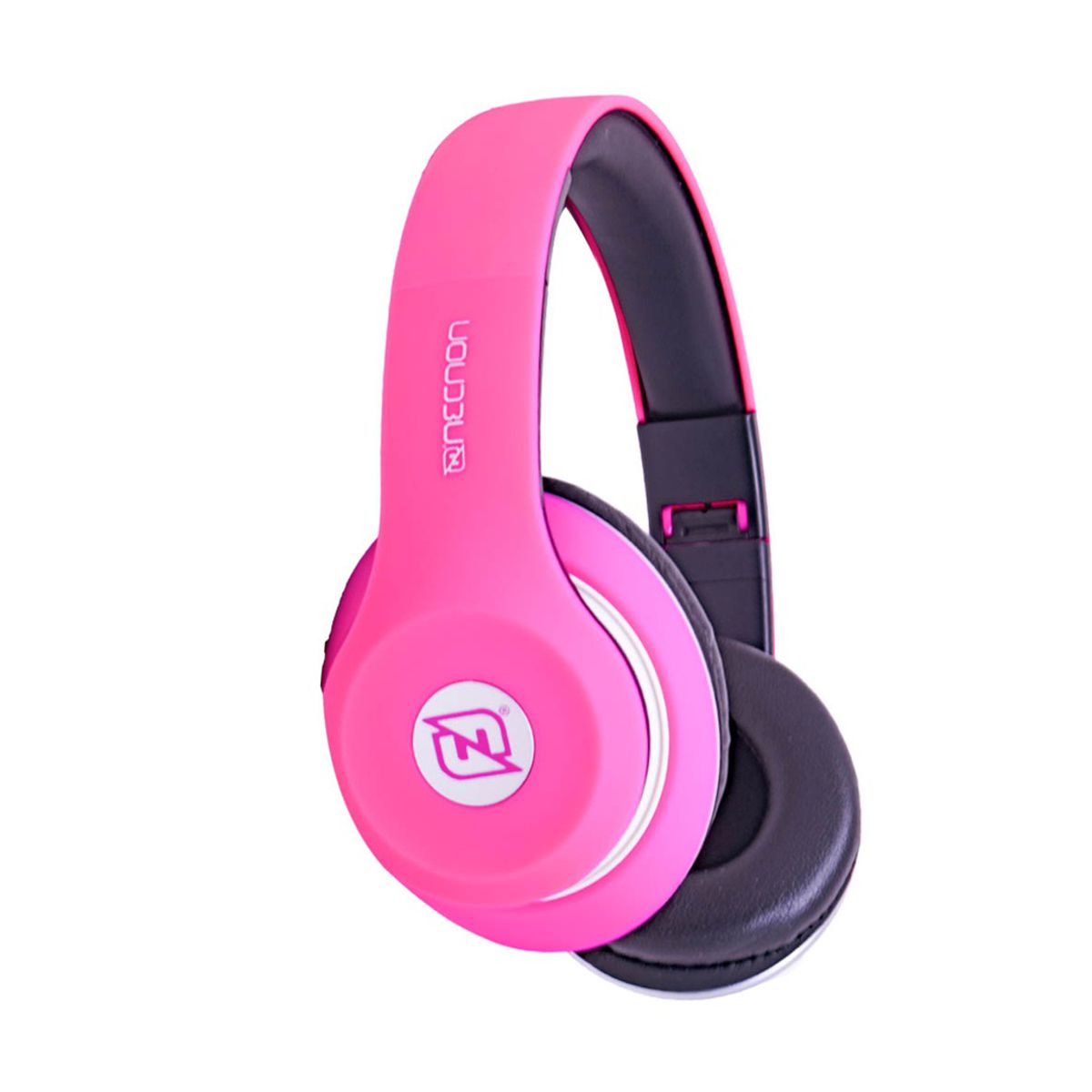 AUDIFONOS OVER-EAR BLUETOOTH NBH-01 SONIDO HI-FI 3.5MM RADIO FM MICRO SD 3.5MML MANOS LIBRES RUBBERIZED ROSA -