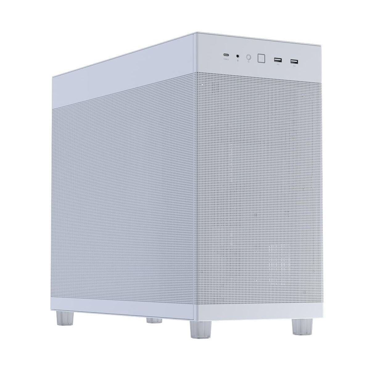 GABINETE ASUS (PRIME AP303 MESH WHITE) BLANCO, MEDIA TORRE,MALLA,S/FUENTE