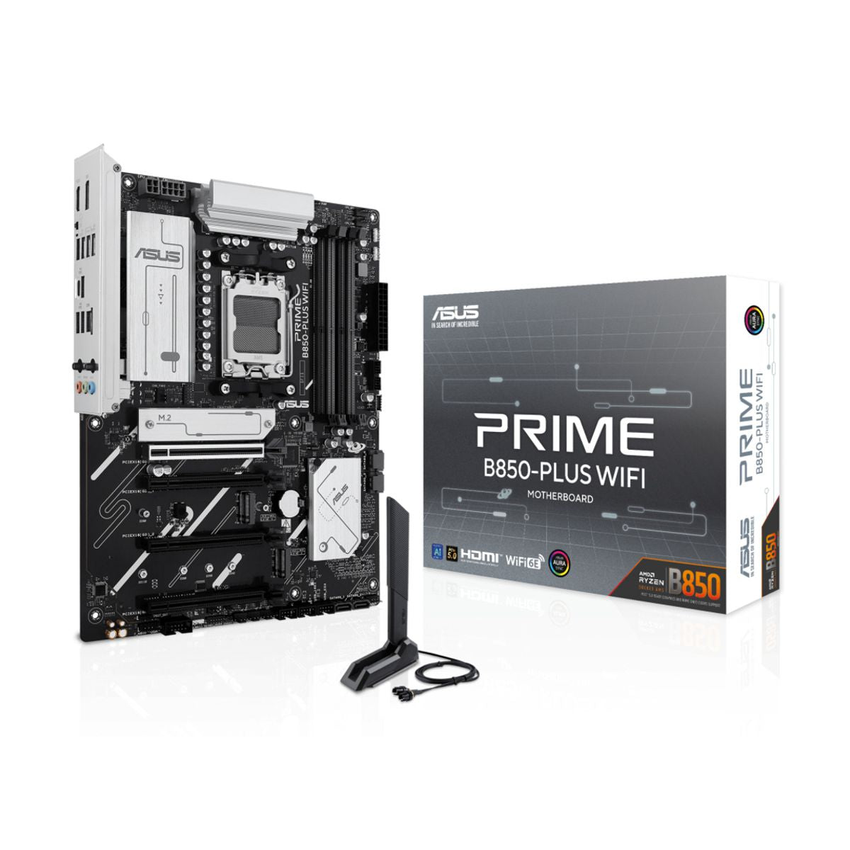 MOTHERBOARD ASUS (PRIME B850-PLUS WIFI) SOCKET AM5,4*DDR5,HDMI,DP,PCIE-5.0,WIFI6E,ATX
