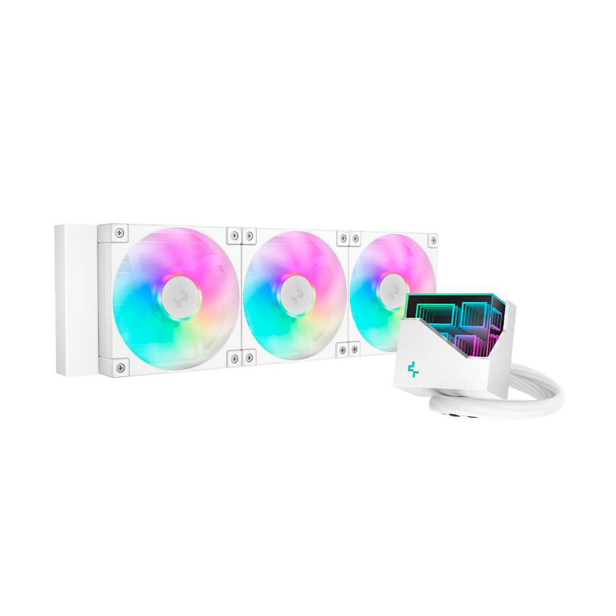 Enfriamiento Liquido DeepCool LT360 ARGB - 3x120mm, 600-2400 RPM Blanco R-LT360-WHAMNC-G-1