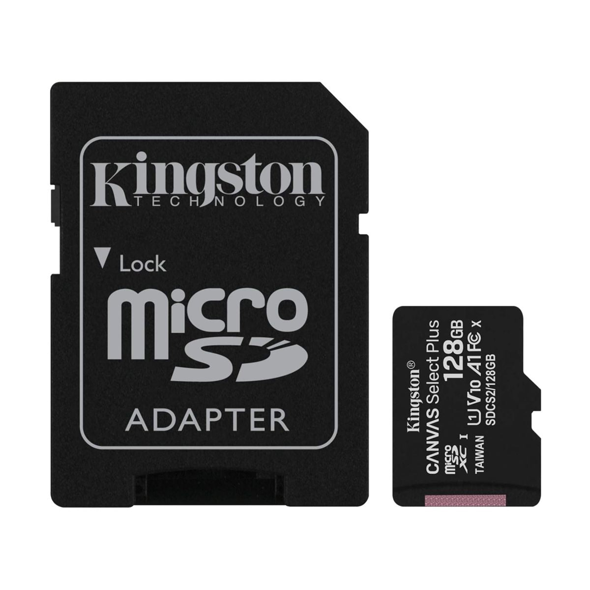 MEMORIA MICROSD SDXC KINGSTON 128GB (SDCS2/128GB) CANVAS SELECT PLUS, CLASE 10 C/ADAPTADOR