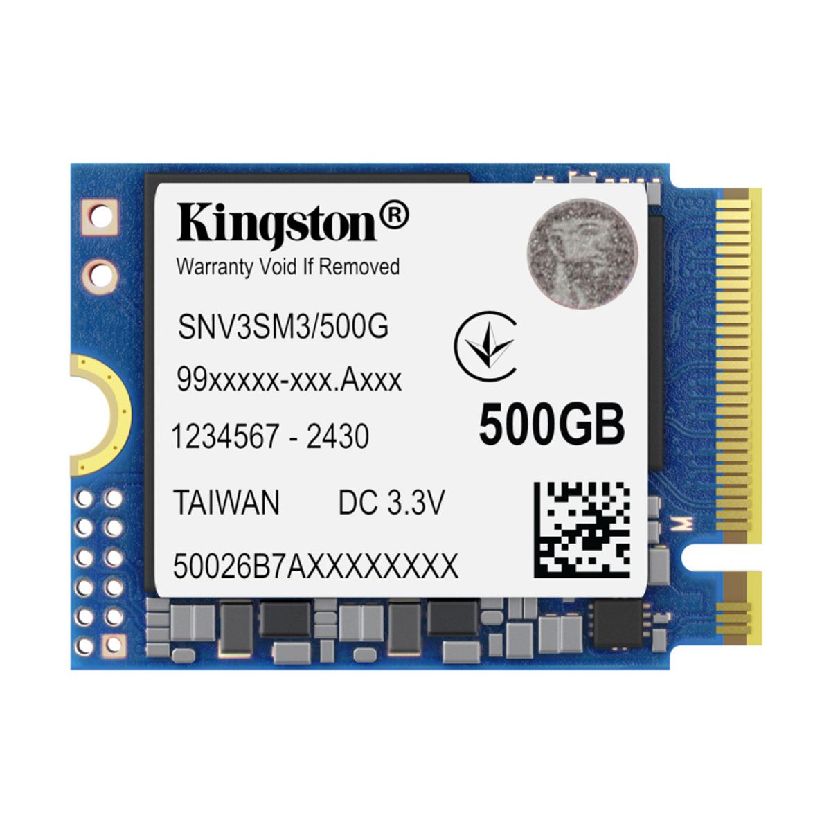 UNIDAD DE ESTADO SOLIDO KINGSTON NV3 500GB M.2 2230 NVME PCIE GEN 4X4 R.5000MB/S W.3000MB/S -